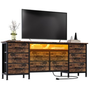 63'' Large TV Stand with 10 Drawers, Entertainment Center for 65-75 Inch TVs, Modern Media Console Dresser - 1 of 4