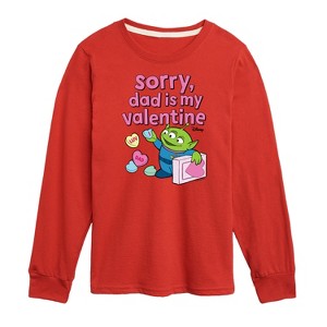 Boys' - Toy Story - Sorry Dad My Valentine Long Sleeve Graphic T-Shirt - 1 of 4