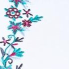 white flower embroidery