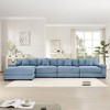 Aukfa Oversized 170" Modular Corduroy 4-Seater Sofa Set - Reversible Sectional Couch with Ottoman, Fabric Upholstery for Living Room - 2 of 4