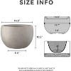 Rosemead Home & Garden Inc. 15" Round Weathered Bowl Outdoor Planter Concrete - 2 of 2