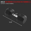 40Lb Pair Of Dumbbells PVC Hex Dumbbell Weight Set, Strength training Dumbbell, Carbon Steel ,for Fitness& Muscle Toning - 3 of 4