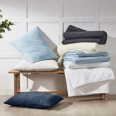 Handcrafted Charcoal Cotton Full Quilt Set with Shams