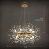 LLHZSY 12/20- Light Modern Glam Sputnik Wagon Wheel Crystal Chandelier - Gold /Chrome - 3 of 4