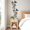 Floral Butterfly Metal Wall Art - Rustic Butterflies with Burlap Leaves and Flowers for Modern Farmhouse Living Room Decor By Lavish Home (Multicolor) - 4 of 4