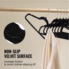 Wikineon Velvet Hangers 50 Pack - Black Non-Slip Hangers with 360-Degree Swivel Hooks for Tidy Closet Organization - 3 of 4