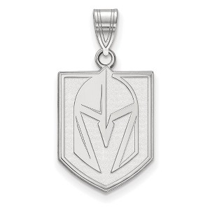 Black Bow Jewelry Sterling Silver Vegas Golden Knights NHL Large Pendant - 1 of 2