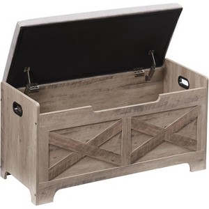 COZONY 24"/40" Wooden Storage Bench, Lift-Top Chest with Safety Hinges, Easy Assembly Ottoman for Bedroom, Entryway, Living Room - 1 of 4
