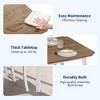 Coolmee Small Dining Table Set for 2,3-Piece Kitchen Table Set with Thick Wood Grain Tabletop & 2 Upholstered Chairs & Metal Frame, Compact Table Set - 4 of 4