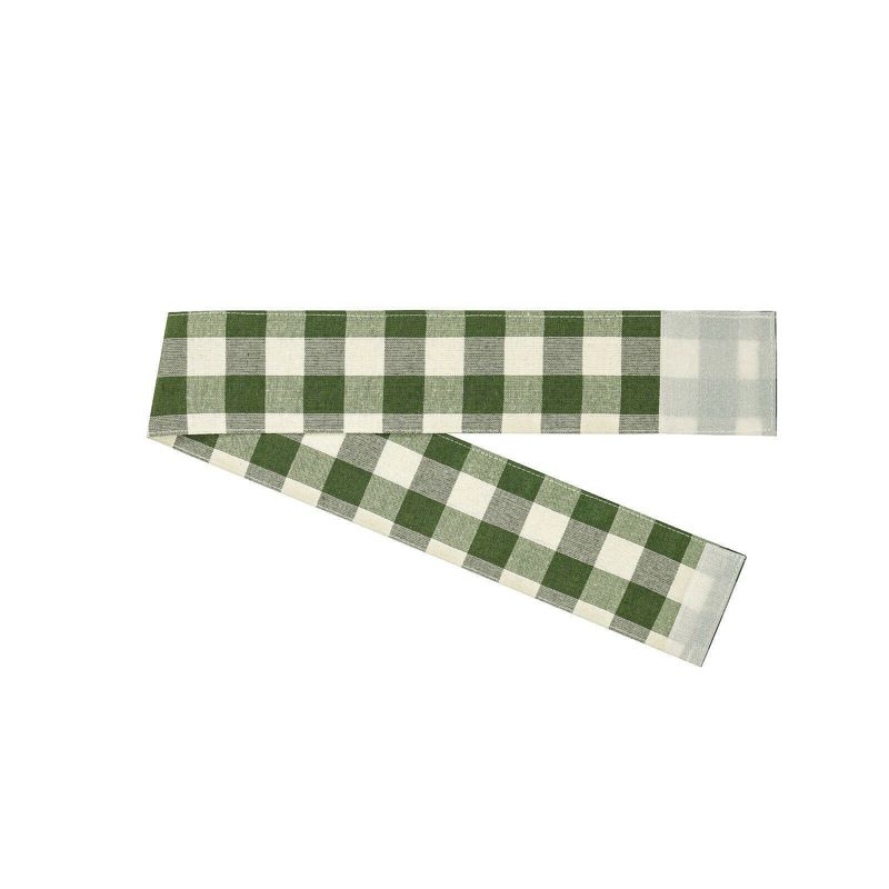 Kate Aurora Plaid Country Farmhouse French Door Curtain Panel With Matching Tieback, 4 of 6
