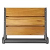 Home Aesthetics 18" ADA Compliant Folding Teak Wood Shower Bench Seat Medical Wall Mount Black - 4 of 4
