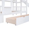 NicBex Twin Size Bunk Bed Castle Shape Loft Bed with 2 Drawers, 3 Shelves, Storage Stairs, Slide and Guardrail, No Box Spring Required - 4 of 4