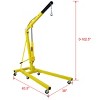 Syemin Lift Jacks 2 Ton Folding Engine Hoist Cherry Picker Shop Crane Hoist Lift, Heavy Duty Steel with 6 Iron Caster Wheels, Yellow, 63.5"*13"*6.3" - 3 of 4