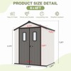 YARDSIGHT Outdoor Storage Shed With Lockable Doors, Metal Frame, Wind & Snow Resistant For Backyard Use - 2 of 4