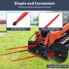 Hay Spear 49" Bale Spear 4000 lbs Capacity, Quick Attach Square Hay Bale Spears, Hay Handing Equipment, Bale Hay Spike with Hex Nut & Sleeve - 2 of 4