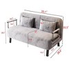 NicBex Velvet Convertible Sofa Bed, Tri-Fold Sleeper Sofa with Adjustable Backrest & Pillow, Leisure Chaise Lounge Couch for Living Room,Loveseat Sofa - 4 of 4