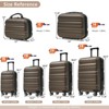 Kumasinova 6Pcs ABS Hardshell Luggage Set,Expandable Travel Suitcase with Lock,12/14/16/20/24/28" Carry-On&Checked Spinner Suitcase Combo - 3 of 4
