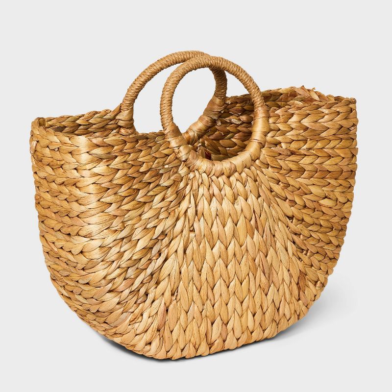 Large Handheld Straw Tote Handbag - A New Day&#8482; Beige, 4 of 16