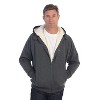 Gioberti Men's Faux Shearling Lined Full Zip Fleece Contrast Hoodie Jacket - 3 of 4