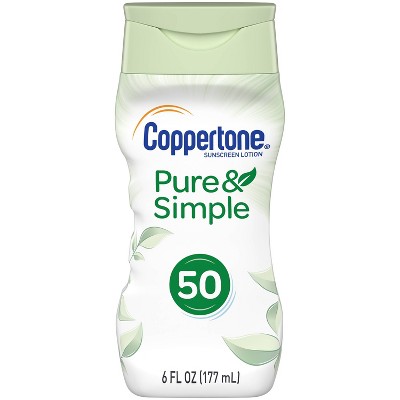 coppertone pure & simple sunscreen lotion for face spf 50