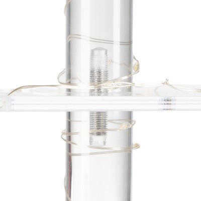 Clear 4-Tier Round Acrylic Cupcake Stand with LED Lights