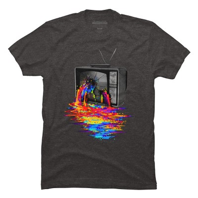 Men's Design By Humans Pixel Overload By DBHOriginals T-Shirt