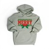 Simply Sage Market Women's Graphic Hoodie Merry Checkered Mistletoe - 2 of 3