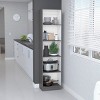 FURNIinspire Decorative Bookshelf Bookcase Book Shelf, Corner Shelf, Slim Organizer With 5 Tier Shelves For Living Room, Gray, 11.77"*17.72"*71.1" - 4 of 4