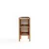 Set of 2 Versailles End Tables Natural - Manhattan Comfort: Boho Ash Wood, Half Moon, Fixed Shelves - 3 of 4