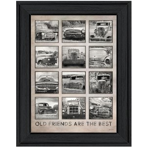 HomeRoots Old Friends Cars Are The Best Black Framed Print Wall Art - 1 of 4