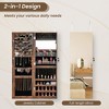 Tangkula 43.5" Jewelry Mirror Cabinet w/ Full-length Mirror & Interior Makeup Mirror - 4 of 4