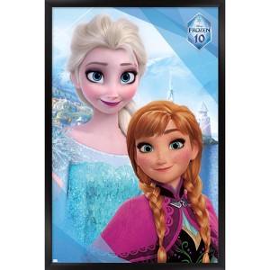 Trends International Disney Frozen - Sisters 10th Anniversary Framed Wall Poster Prints - 1 of 4