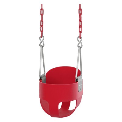 red and black baby swing