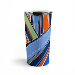 DorisciciArt autumn stripes Travel Mug 20 oz Stainless Steel Travel Mug - Deny Designs - 1 of 4