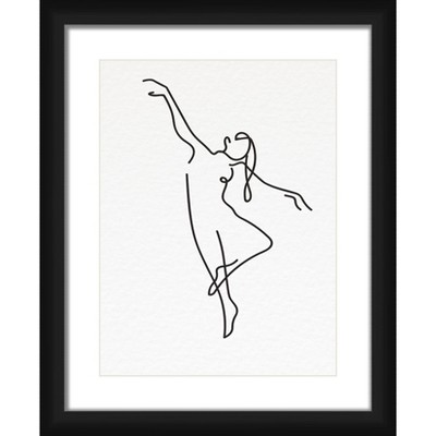 18" x 22" Matted to 2" Dancing Art Picture Framed Black - PTM Images