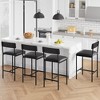 Kitchen Table Set Dining Table and Chairs for 2 with Storage Shelf and Upholstered Chairs, Bar Dining Table Set for Small Spaces Apartment - 2 of 4