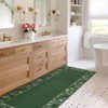Washable Runner Rug Modern Bordered Print Rug Runner Non-Slip Runners Soft Low Pile Bedside Rugs - 2 of 4