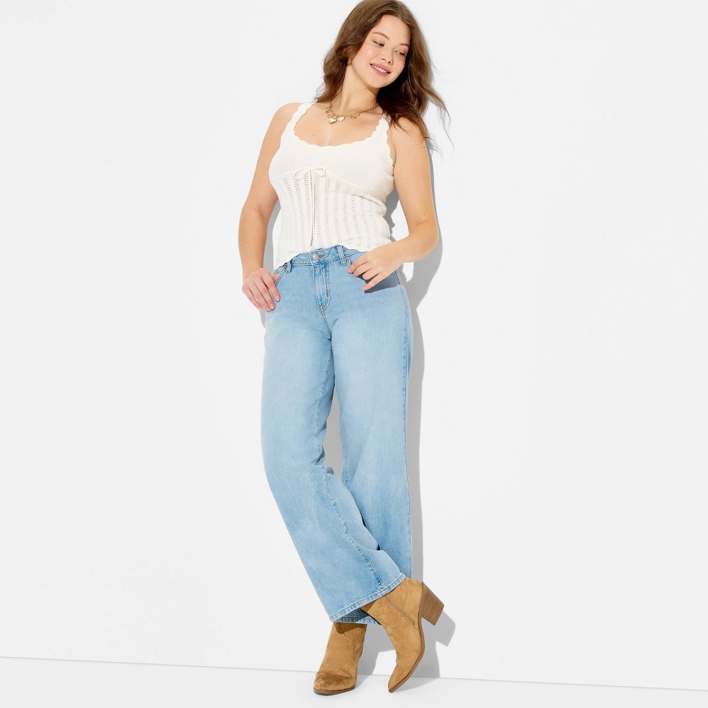Women's Low-Rise Baggy Curvy Jeans - Wild Fable™ Blue Denim 8