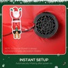 NAYSAYE 7FT Hanging Christmas Inflatable Santa with Dog Blow Up Outdoor Decoration for Yard and Roof Display, Green and Red, 32.3"*26.8"*84.3" - 4 of 4