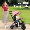 Kinder King 7 in 1 Kids Baby Stroller Tricycle Folding Toddler Trike w/Adjustable Push Handle - 2 of 4