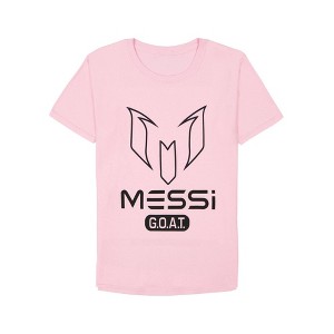 Boys' Messi 'GOAT' Short Sleeve Graphic T-Shirt - Pink - 1 of 3