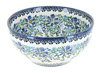 Blue Rose Polish Pottery Blue Aster Cereal Soup Bowl : Target