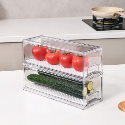 SharpChef Stackable Kitchen Pantry Storage Drawers, Removable Drainage Tray for Fruit & Vegetables, Handles, Kitchen Pantry, Refrigerator, Bathroom — фото 2