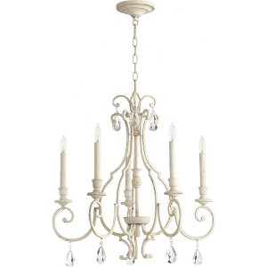 Quorum Lighting Ansley 5-Light Chandelier, Persian White, 24 Width, 25 Height - 1 of 1