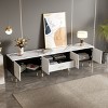 71'' Modern TV Stand for TVs up to 80'',Entertainment Center with 2 Cabinets,Open Compartments for Living Room-The Pop Home - 3 of 4