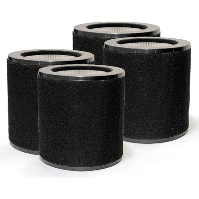 Nispira 2-in-1 True HEPA Replacement Filter for Air Purifier | Compatible with TaoTronics TT-AP008 | Remove Smoke, Dust, Pollen | 4 Packs