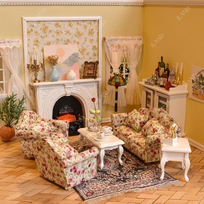 Etokfoks 1:12 Scale Dollhouse Trim Set 18pcs Includes 6 Skirting Boards 6 Molding Panels 6 Cornices Wooden White 17 Inch — фото 6