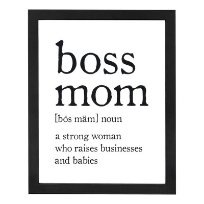 Boss Mom Framed Glass Wall Art - Stratton Home Décor