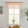 HLC.ME Isabella Floral Rod Pocket Lace Sheer Short Valance for Small Windows, Kitchen and Bathroom - 3 of 4