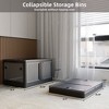 FONTOI 3-Pack Foldable Cabinet with 5 Doors&Wheels, Stackable Storage Container for Bedrooms Living Rooms Office, Black, 18.5"*14.57"*26.38" - 3 of 4